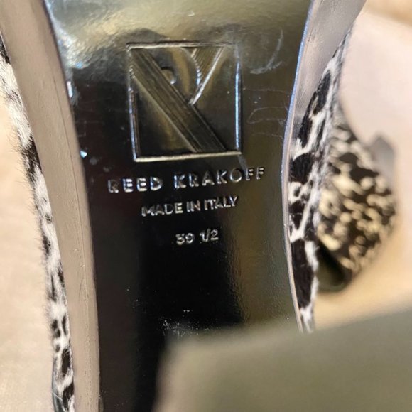 Reed Krakoff Lace Up Calf Hair Pony Style Ankle Boot Black White Size EU 39.5 - Picture 9 of 15